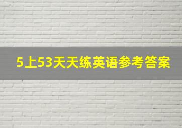 5上53天天练英语参考答案