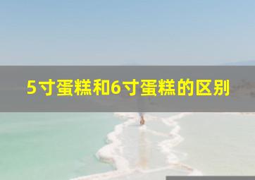 5寸蛋糕和6寸蛋糕的区别