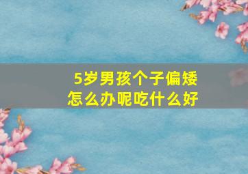 5岁男孩个子偏矮怎么办呢吃什么好