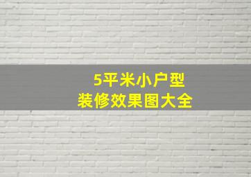 5平米小户型装修效果图大全