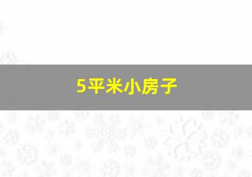 5平米小房子