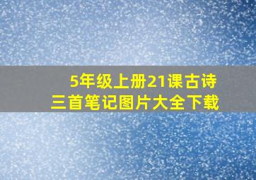 5年级上册21课古诗三首笔记图片大全下载