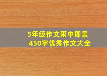 5年级作文雨中即景450字优秀作文大全