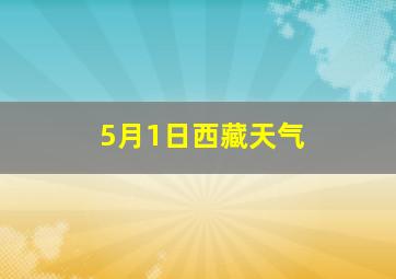 5月1日西藏天气