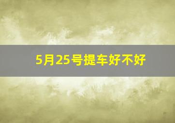 5月25号提车好不好