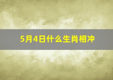 5月4日什么生肖相冲