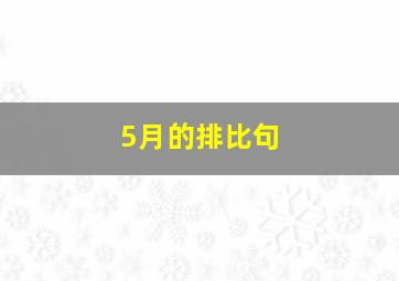 5月的排比句