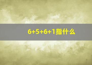 6+5+6+1指什么