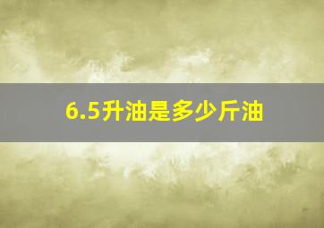 6.5升油是多少斤油