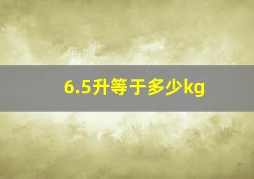 6.5升等于多少kg