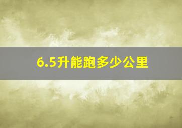 6.5升能跑多少公里