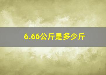 6.66公斤是多少斤