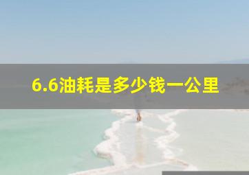 6.6油耗是多少钱一公里