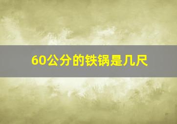 60公分的铁锅是几尺