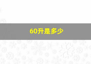 60升是多少