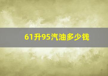 61升95汽油多少钱