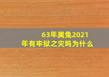 63年属兔2021年有牢狱之灾吗为什么