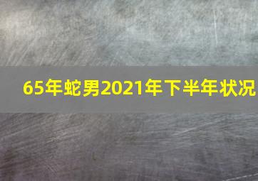 65年蛇男2021年下半年状况