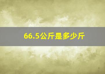 66.5公斤是多少斤