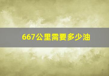 667公里需要多少油