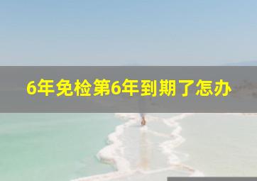 6年免检第6年到期了怎办