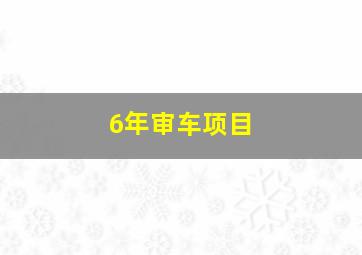 6年审车项目