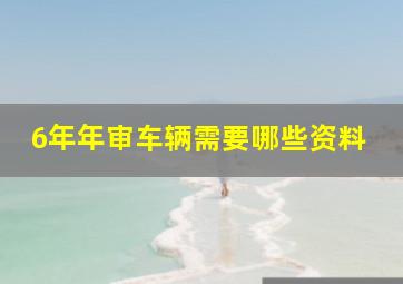 6年年审车辆需要哪些资料