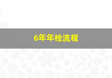 6年年检流程