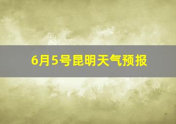 6月5号昆明天气预报