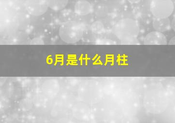 6月是什么月柱