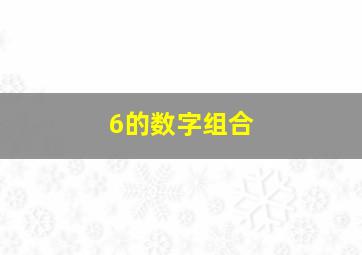 6的数字组合