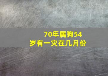 70年属狗54岁有一灾在几月份