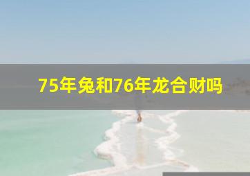 75年兔和76年龙合财吗