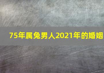 75年属兔男人2021年的婚姻