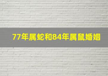 77年属蛇和84年属鼠婚姻