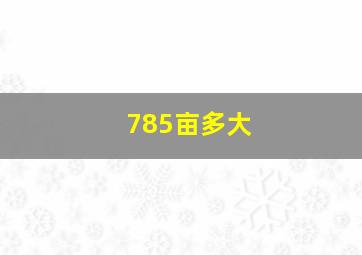 785亩多大