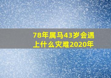 78年属马43岁会遇上什么灾难2020年