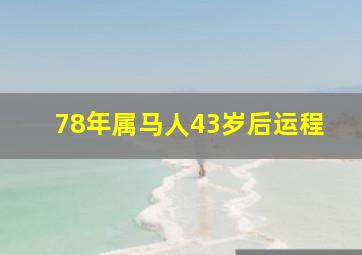 78年属马人43岁后运程