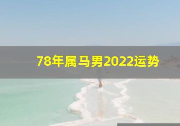 78年属马男2022运势