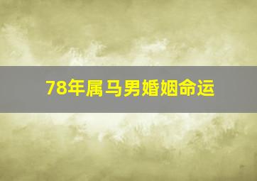 78年属马男婚姻命运