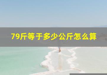 79斤等于多少公斤怎么算