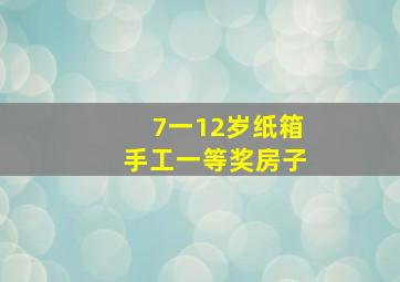 7一12岁纸箱手工一等奖房子