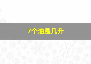 7个油是几升