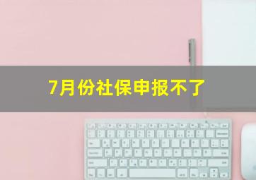 7月份社保申报不了