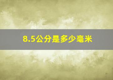 8.5公分是多少毫米