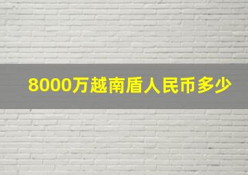 8000万越南盾人民币多少