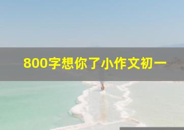 800字想你了小作文初一