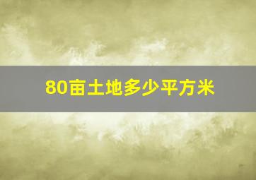 80亩土地多少平方米