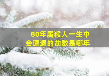 80年属猴人一生中会遭遇的劫数是哪年