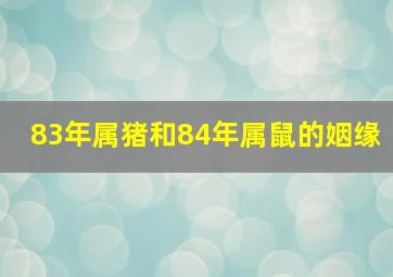 83年属猪和84年属鼠的姻缘